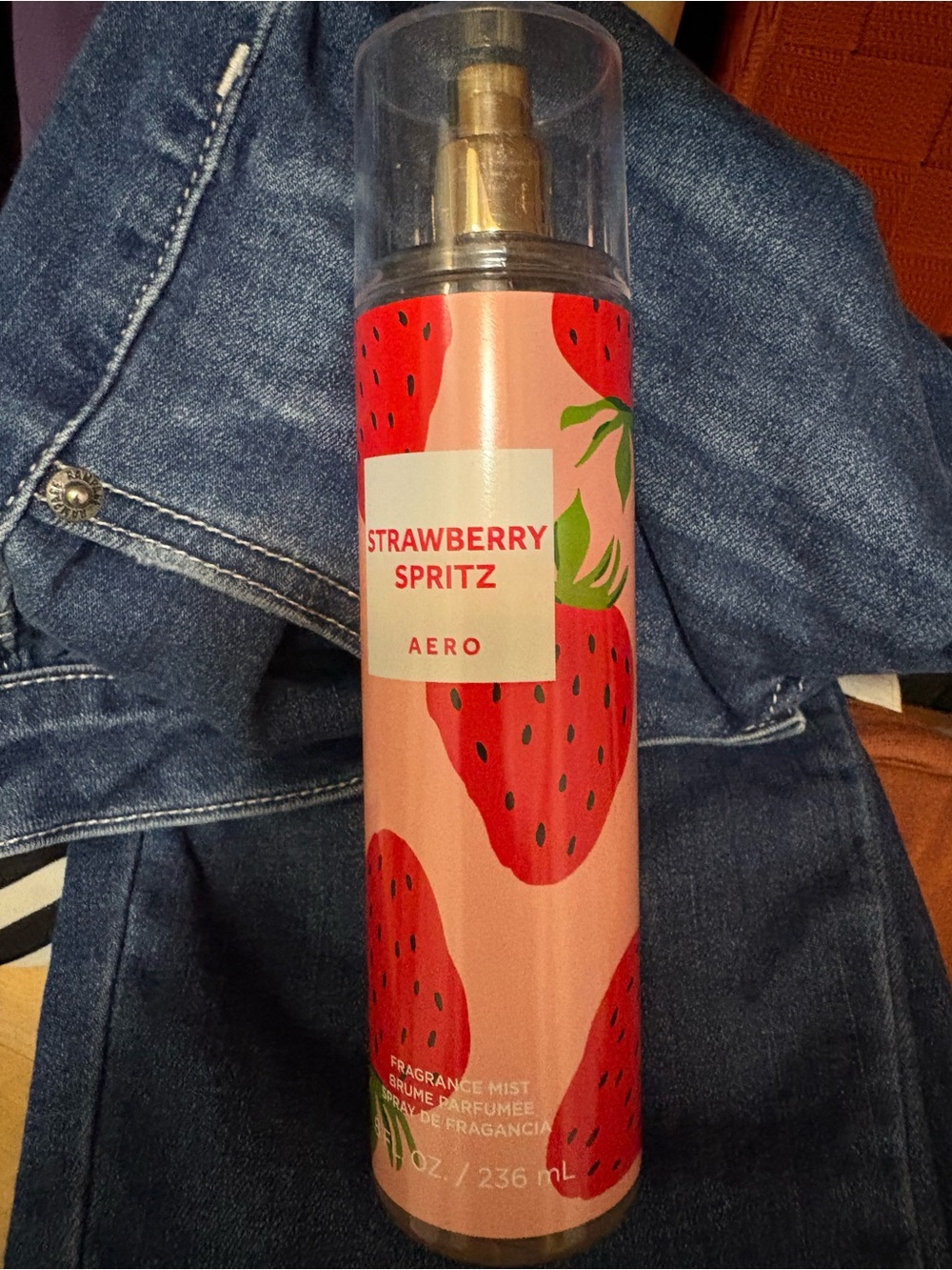 Full bottle of Aeropostale strawberry spritz